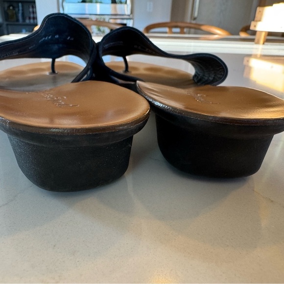 Paul Green Black Leather Slide Sandals Rubber Sole / AU 5 / US 6 - Picture 5 of 11